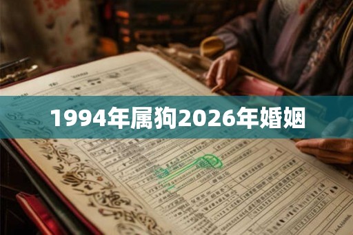 1994年属狗2026年婚姻