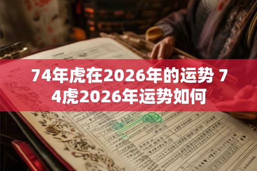 74年虎在2026年的运势 74虎2026年运势如何