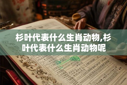 杉叶代表什么生肖动物,杉叶代表什么生肖动物呢