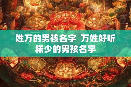 姓万的男孩名字  万姓好听稀少的男孩名字