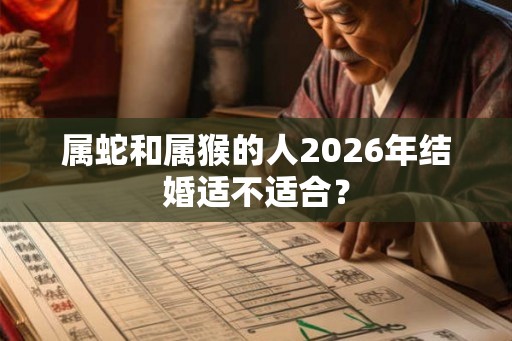 属蛇和属猴的人2026年结婚适不适合？