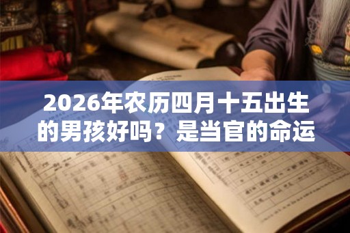 2026年农历四月十五出生的男孩好吗？是当官的命运吗？