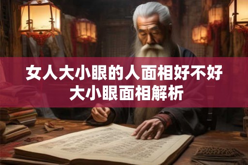 女人大小眼的人面相好不好 大小眼面相解析