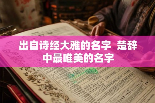 出自诗经大雅的名字  楚辞中最唯美的名字
