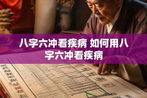 八字六冲看疾病 如何用八字六冲看疾病