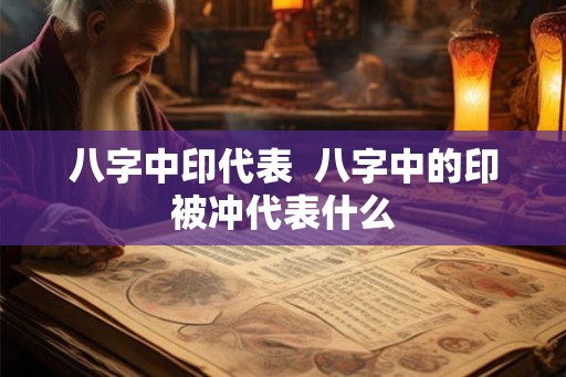 八字中印代表 八字中的印被冲代表什么 八字中印代表 八字中的印被冲代表什么