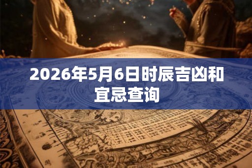 2026年5月6日时辰吉凶和宜忌查询