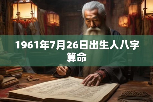 1961年7月26日出生人八字算命