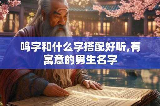 鸣字和什么字搭配好听,有寓意的男生名字