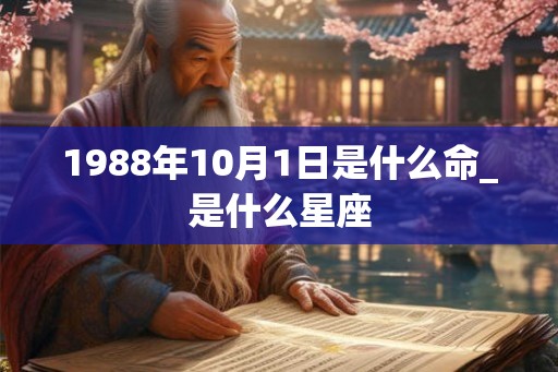 1988年10月1日是什么命_是什么星座