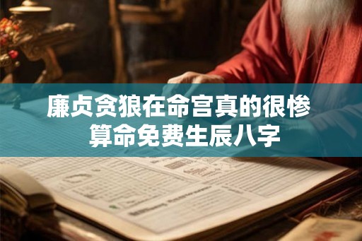 廉贞贪狼在命宫真的很惨  算命免费生辰八字