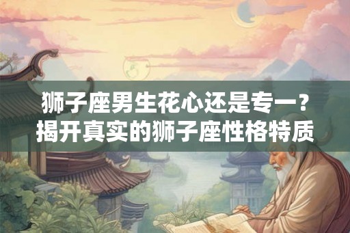 狮子座男生花心还是专一？揭开真实的狮子座性格特质