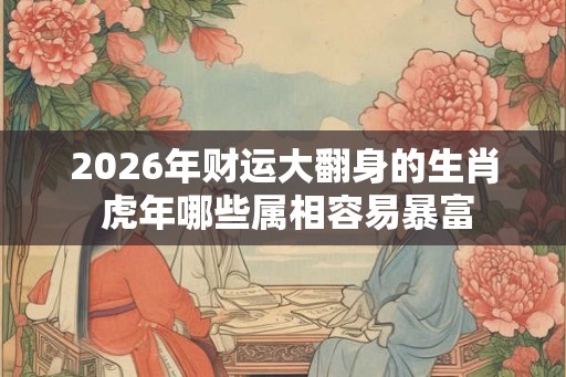 2026年财运大翻身的生肖 虎年哪些属相容易暴富