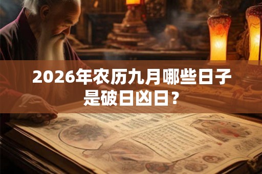 2026年农历九月哪些日子是破日凶日？
