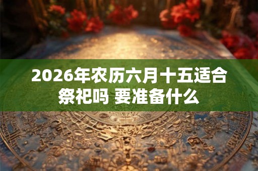 2026年农历六月十五适合祭祀吗 要准备什么 2026年农历六月十五适合祭祀吗 要准备什么