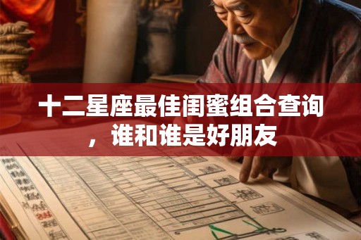 十二星座最佳闺蜜组合查询，谁和谁是好朋友