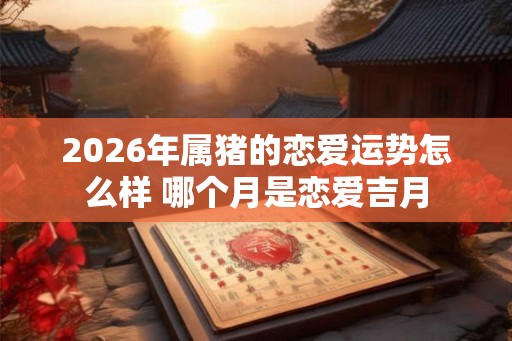 2026年属猪的恋爱运势怎么样 哪个月是恋爱吉月