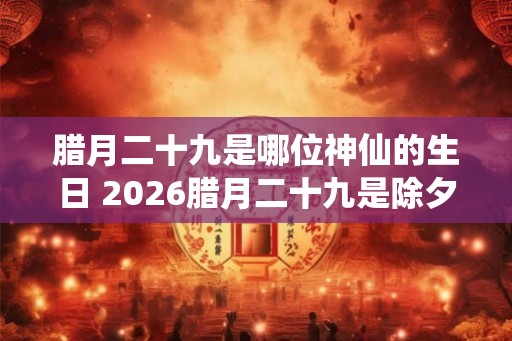 腊月二十九是哪位神仙的生日 2026腊月二十九是除夕夜吗