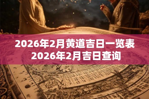 2026年2月黄道吉日一览表 2026年2月吉日查询