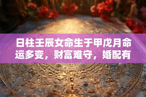 日柱壬辰女命生于甲戊月命运多变，财富难守，婚配有福