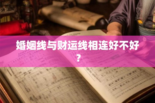 婚姻线与财运线相连好不好？