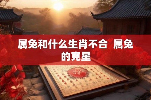 属兔和什么生肖不合  属兔的克星