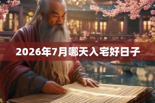 2026年7月哪天入宅好日子 2026年7月哪天入宅好日子