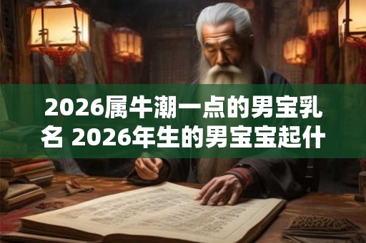 2026属牛潮一点的男宝乳名 2026年生的男宝宝起什么名字比较潮