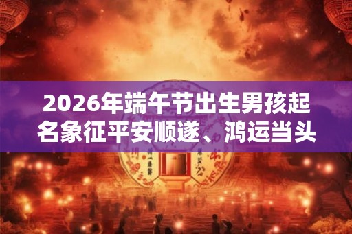 2026年端午节出生男孩起名象征平安顺遂、鸿运当头