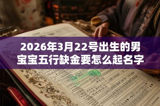 2026年3月22号出生的男宝宝五行缺金要怎么起名字