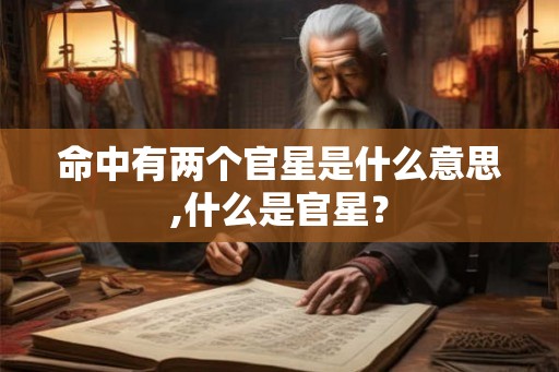 命中有两个官星是什么意思,什么是官星？