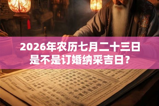 2026年农历七月二十三日是不是订婚纳采吉日？