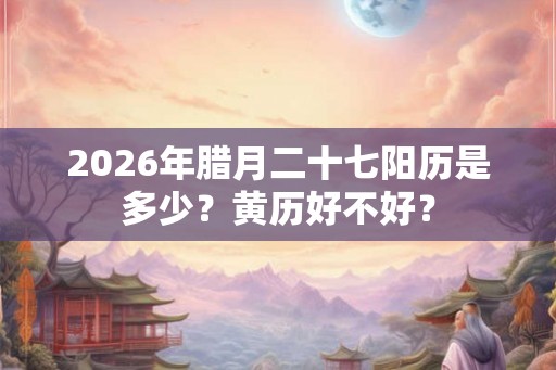 2026年腊月二十七阳历是多少？黄历好不好？