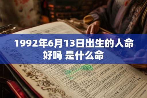 1992年6月13日出生的人命好吗 是什么命