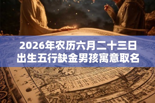 2026年农历六月二十三日出生五行缺金男孩寓意取名