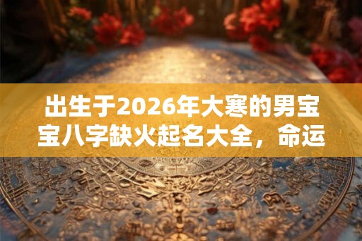 出生于2026年大寒的男宝宝八字缺火起名大全，命运如何？