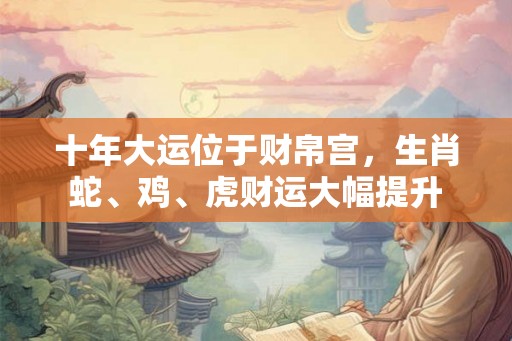十年大运位于财帛宫，生肖蛇、鸡、虎财运大幅提升