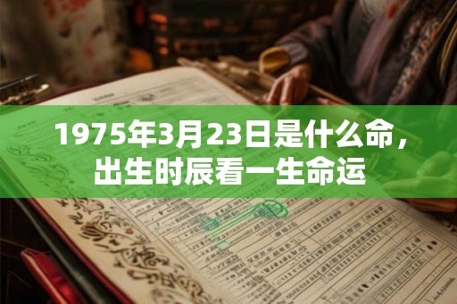 1975年3月23日是什么命，出生时辰看一生命运