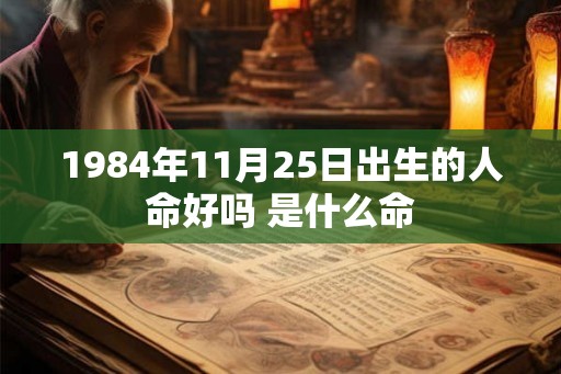 1984年11月25日出生的人命好吗 是什么命