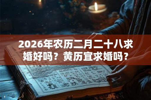 2026年农历二月二十八求婚好吗？黄历宜求婚吗？