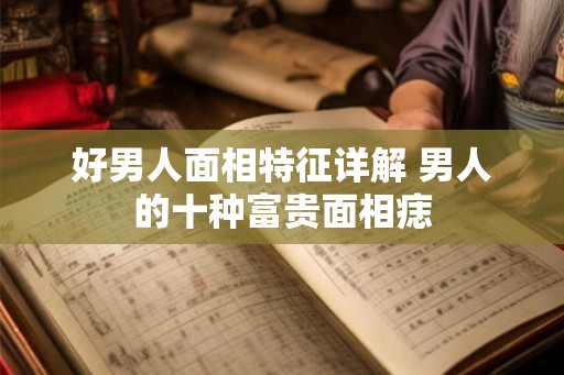 好男人面相特征详解 男人的十种富贵面相痣