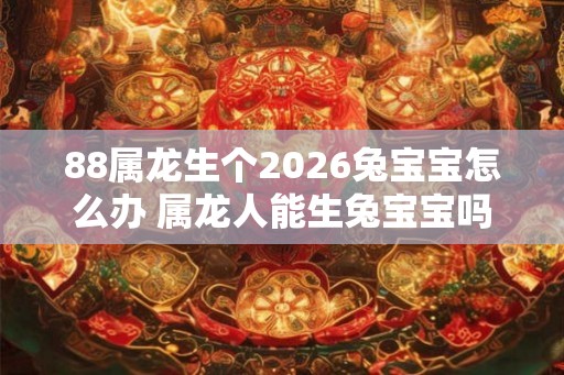 88属龙生个2026兔宝宝怎么办 属龙人能生兔宝宝吗