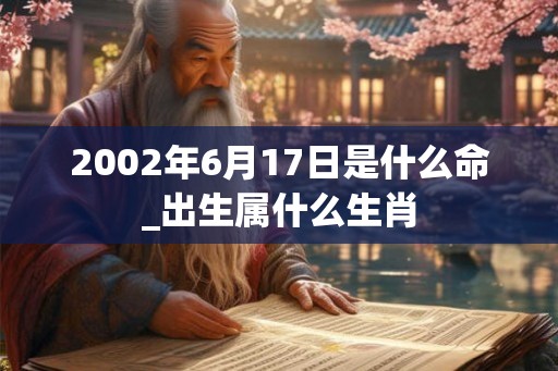 2002年6月17日是什么命_出生属什么生肖