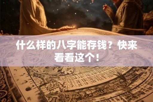 什么样的八字能存钱？快来看看这个！