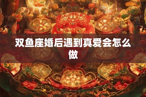 双鱼座婚后遇到真爱会怎么做