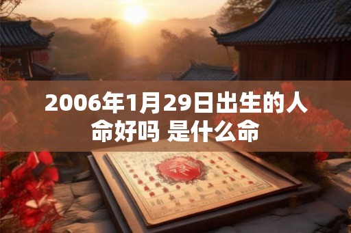 2006年1月29日出生的人命好吗 是什么命