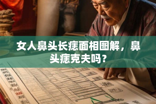 女人鼻头长痣面相图解，鼻头痣克夫吗？