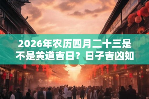 2026年农历四月二十三是不是黄道吉日？日子吉凶如何？