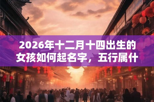 2026年十二月十四出生的女孩如何起名字，五行属什么