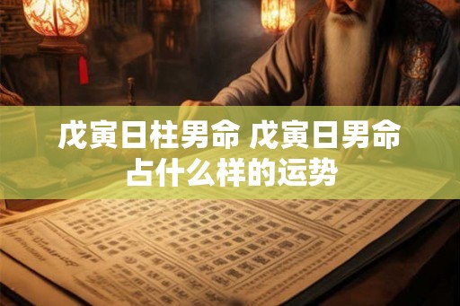 戊寅日柱男命 戊寅日男命占什么样的运势